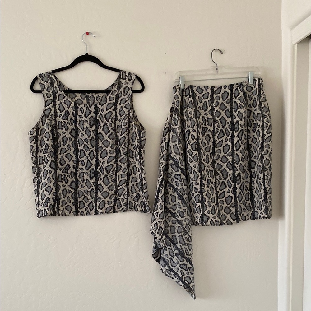 Silk Lore by Beth Terrell Top and Skirt Set